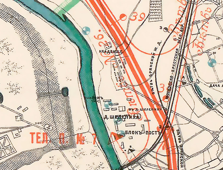 1908 год. План Москвы с показанием МОЖД.