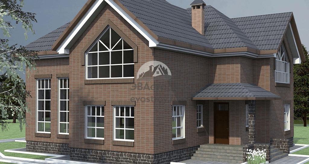 Проект дома 290 м2 с мансардой, вторым светом и террасой - 101-73