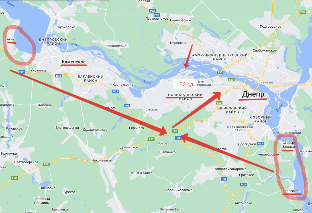 От Аулов  до Волосского: Днепропетровская операция, рисунок Автора