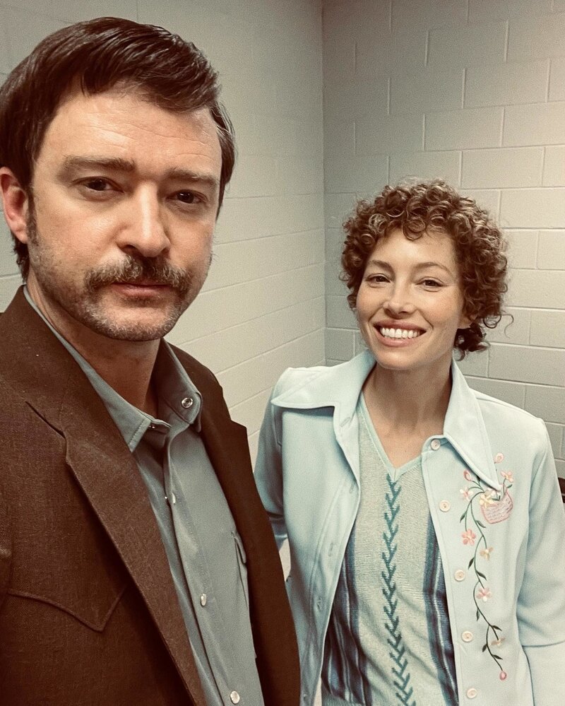 Джастин и Джессика Бил на съемках сериала “Кэнди”