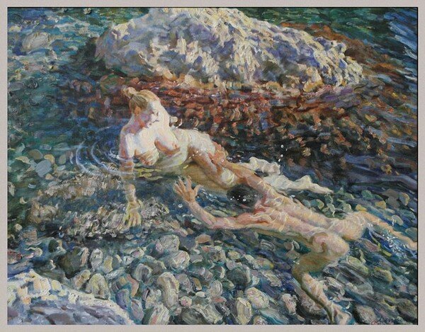 Виктор Ляпкало. Вечернее купание