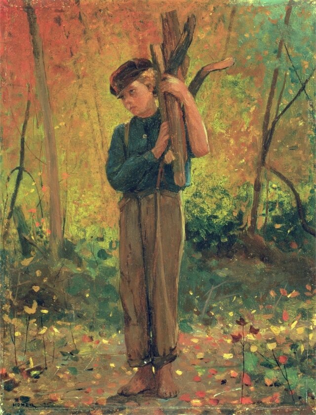    Уинслоу Хомер. Мальчик с дровами. 1873