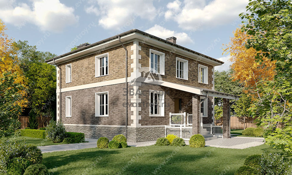 Проект двухэтажного дома 180 м2 - SRK-8