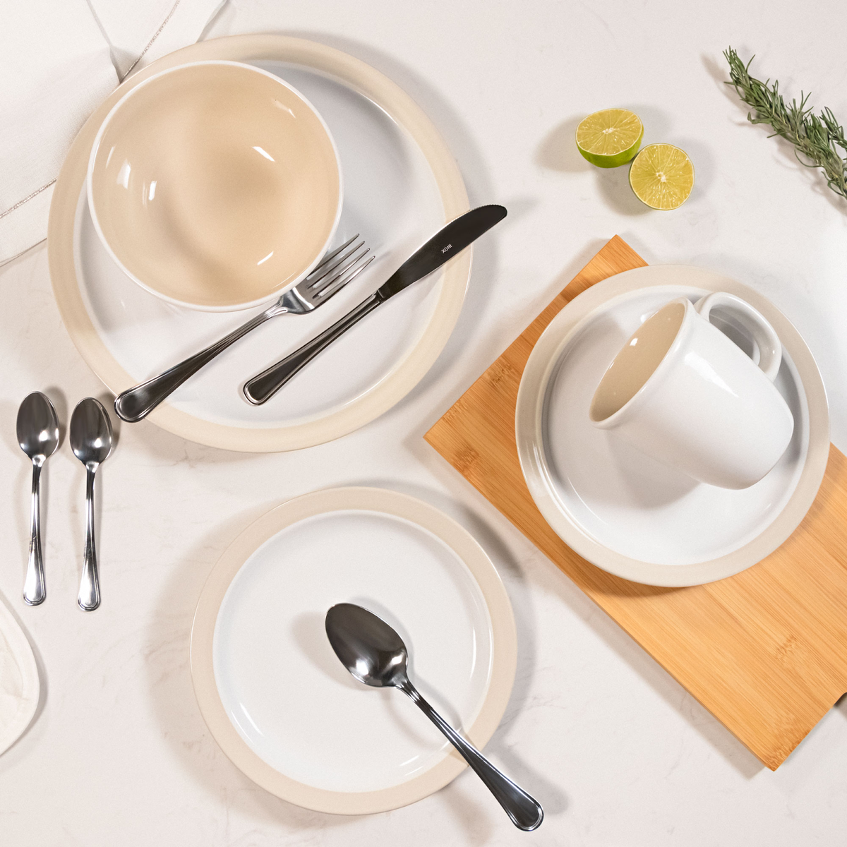 Набор столовый Thomson Pottery Urban white 16 предметов