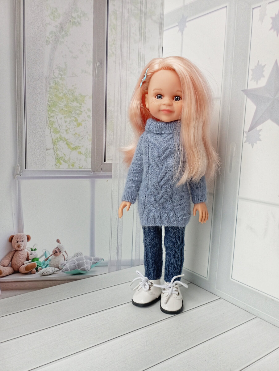 DIY.Как связать свитер для куклы самый простой способ. Knit sweater for dolls