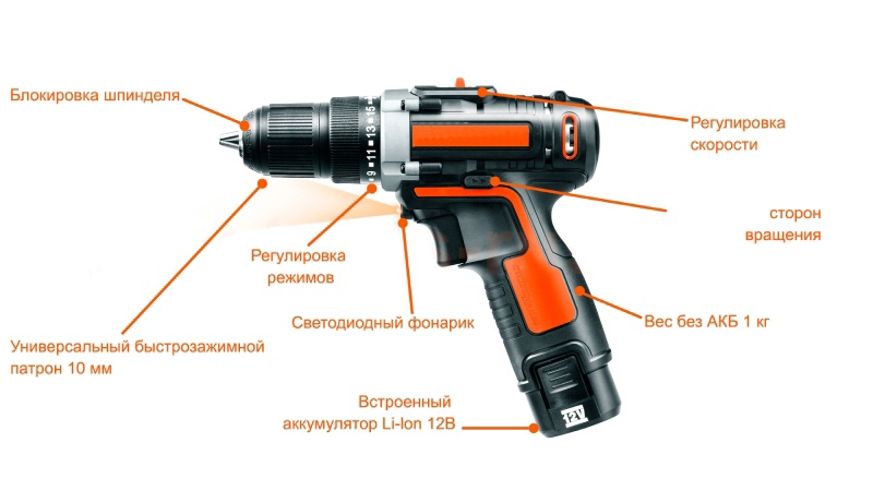 устройство шуруповерта