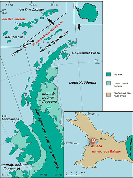 Остров Джеймса Росса. Местоположение. Источник: https://paleopolar.aari.ru/images/Asa/map.jpg