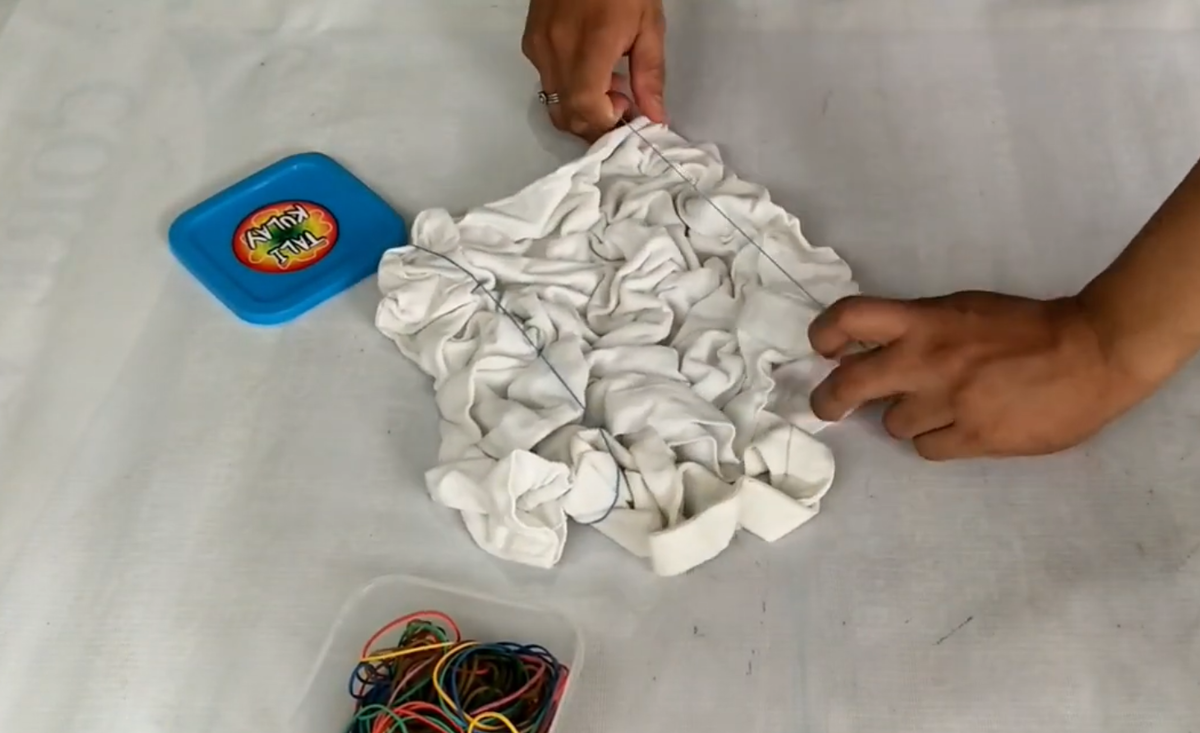 Подготовка текстильной сумки к покраске