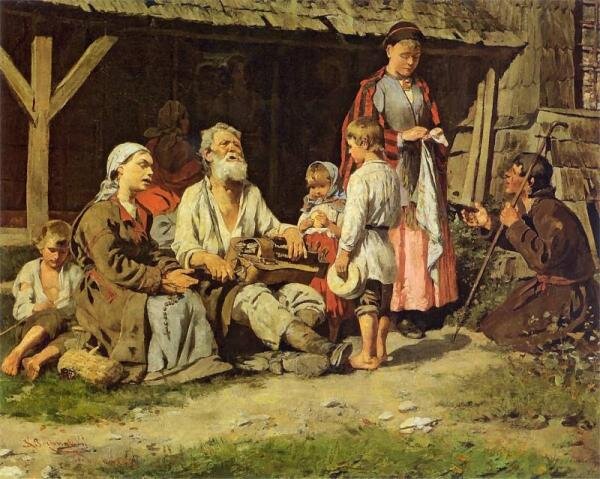 Илларион Прянишников. Калики перехожие. 1870. Государственная Третьяковская галерея