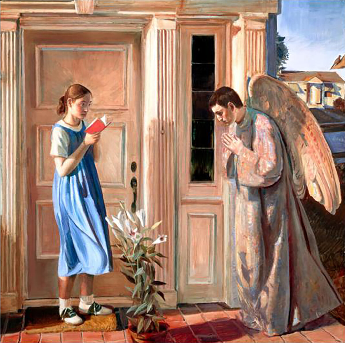 Джон Кольер (John Collier, род. 1948). Благовещение. 2000 год. St. Gabriel's Church, McKinney, Texas

 