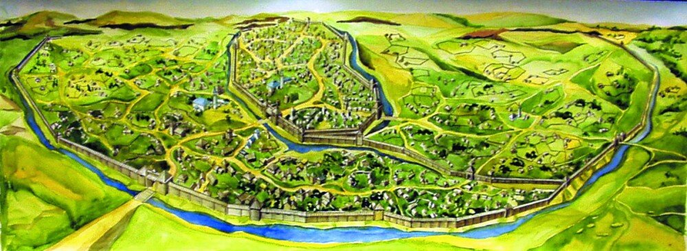 Муромский городок в XI-XII вв. реконструкция.