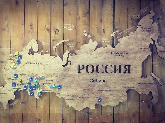 Карта Российской железной дороги