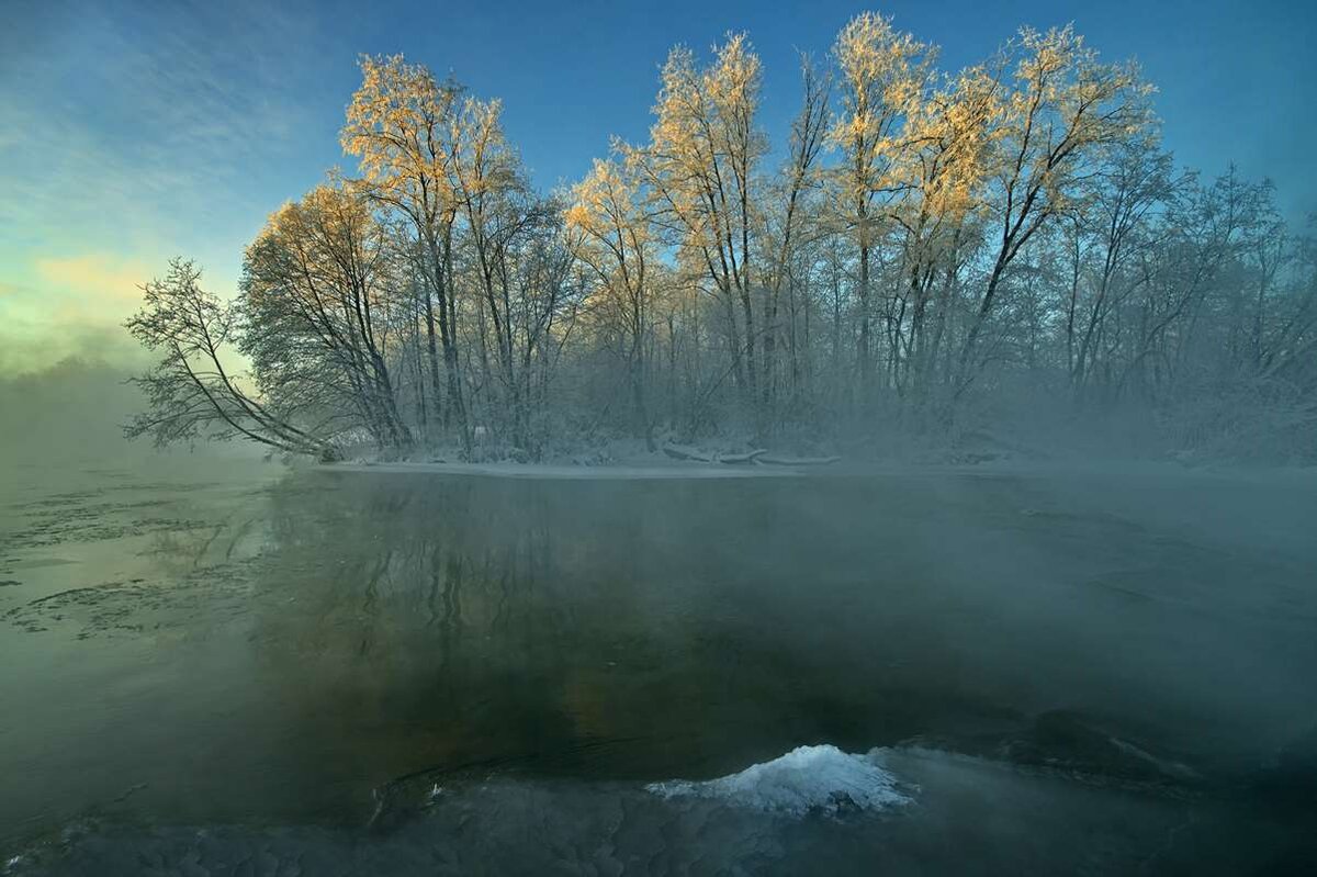 река Лысьва в январе