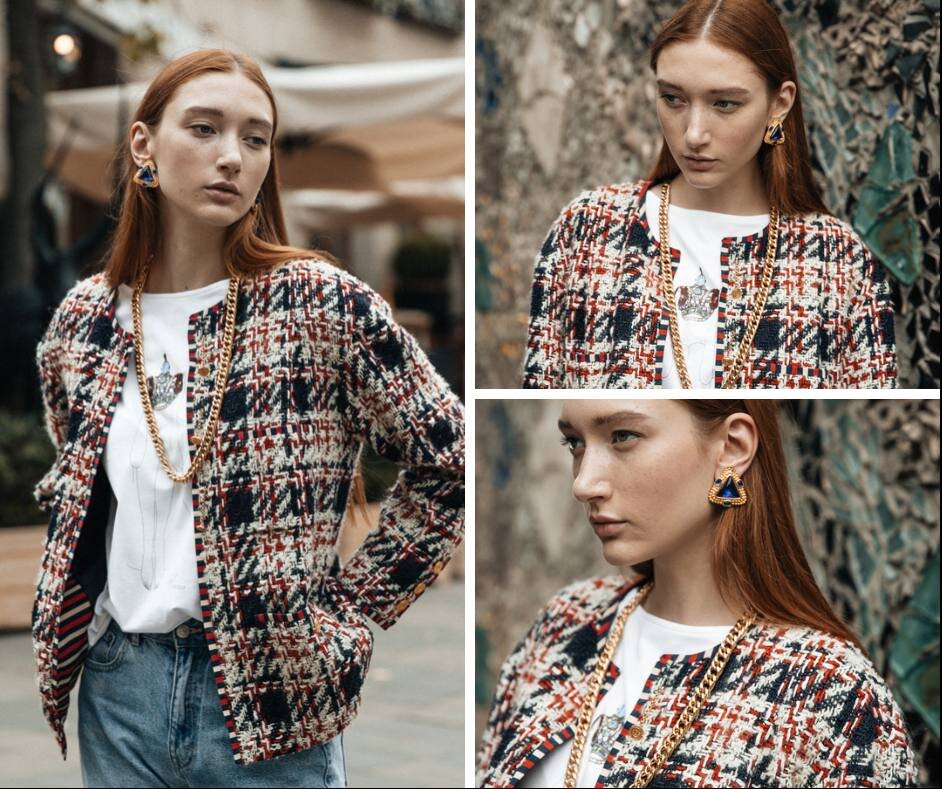 Жакет, футболка и цепь из коллекции VintageDream