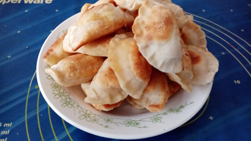 Жареные вареники с картошкой