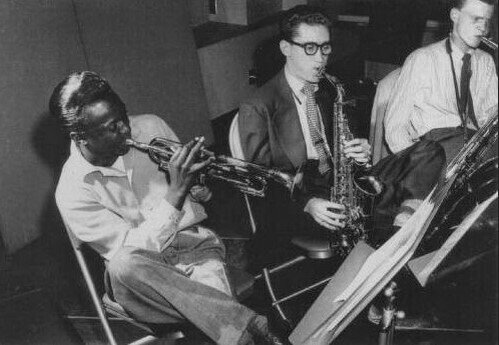 Майлз Дэвис, Ли Конитц, Джерри Маллиган. Фото взято на Яндекс.Фото