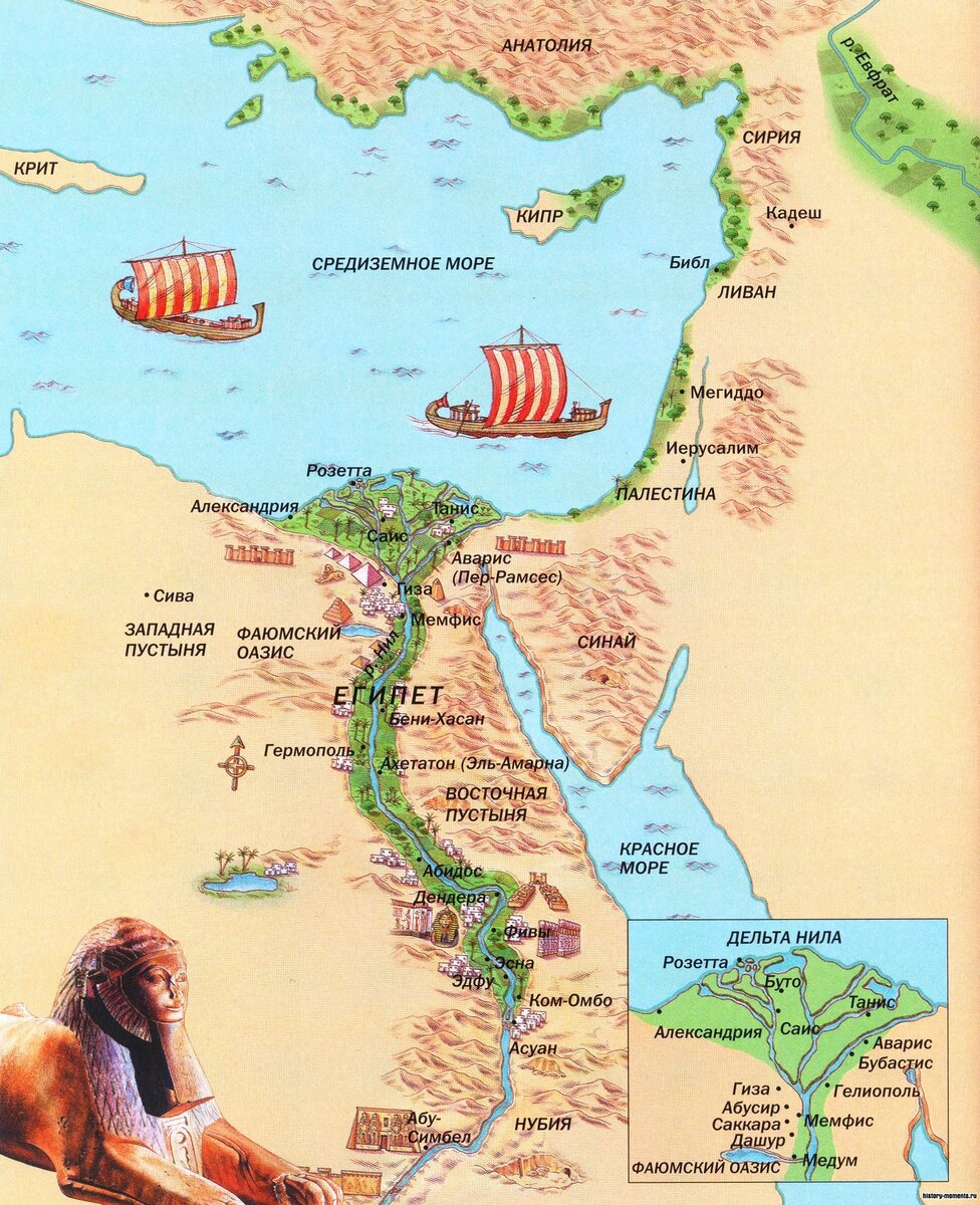 Долина Нила древний Египет карта