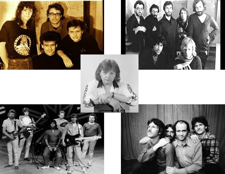 Группы Мифы, Рок-ателье, Magnetic Band, Жар-Птица, певец и композитор Юрий Антонов.