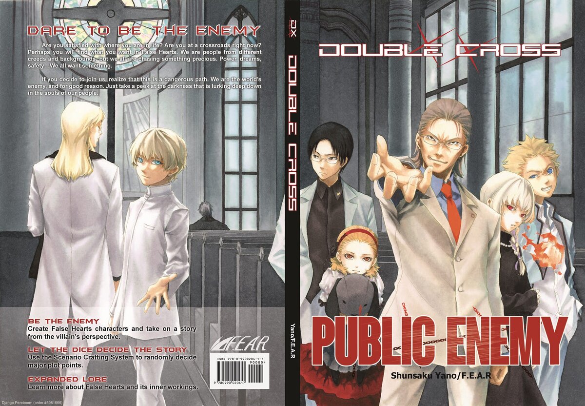 Обложка английского издания Public Enemy. Эта книга дает игрокам возможность играть за членов False Hearts. Мы узнаем что считавшийся погибшим основатель и первый директор UGN теперь возглавляет FS!