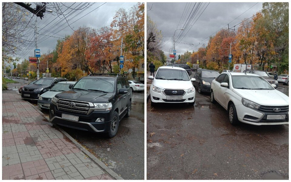     На улице Интернациональной в Рязани горожане сфотографировали запаркованную остановку общественного транспорта.