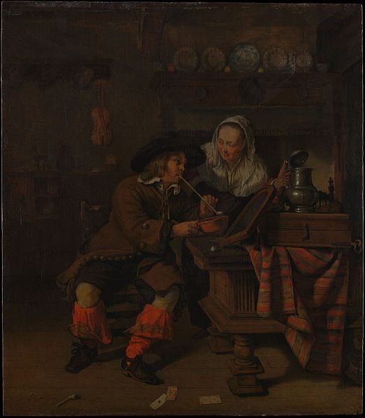 Gabriel Metsu. Общественное достояние. "В таверне"