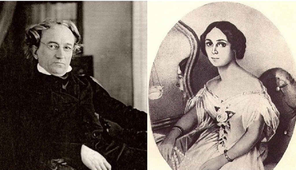 Ф.И. Тютчев, Е.А. Денисьева. Изображение из открытого Интернета