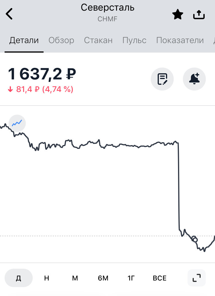 Скриншот из приложения Тиньков Инвестиции