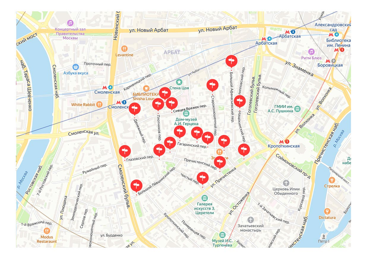 Карта всех улочек