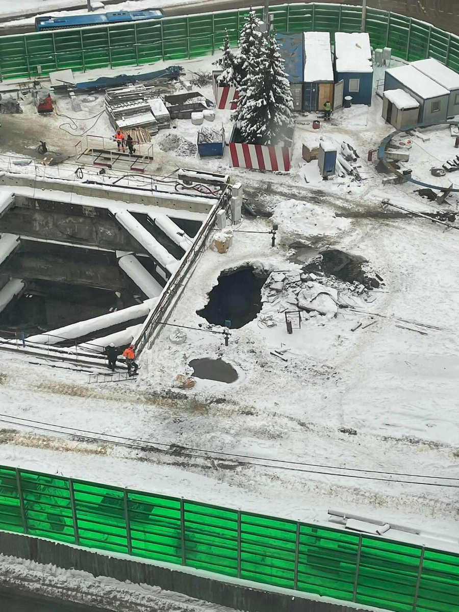 На строительстве станции "Кленовый бульвар". Источник: "TBCC Реновация" 