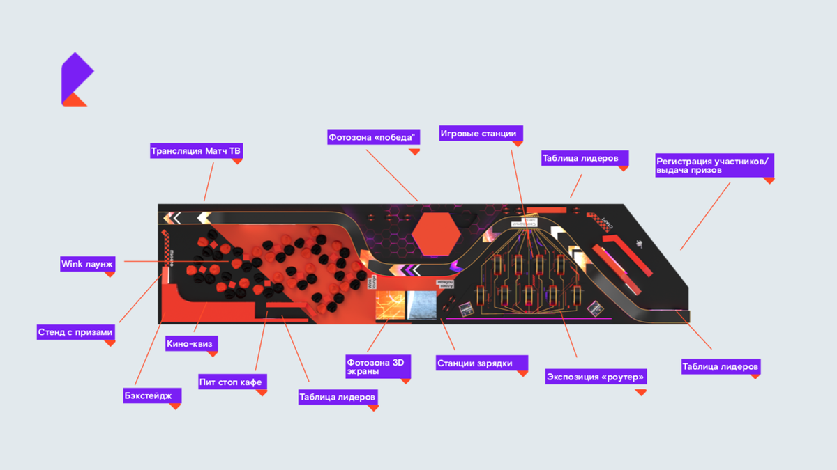 Схема промо-стенда от Geometry