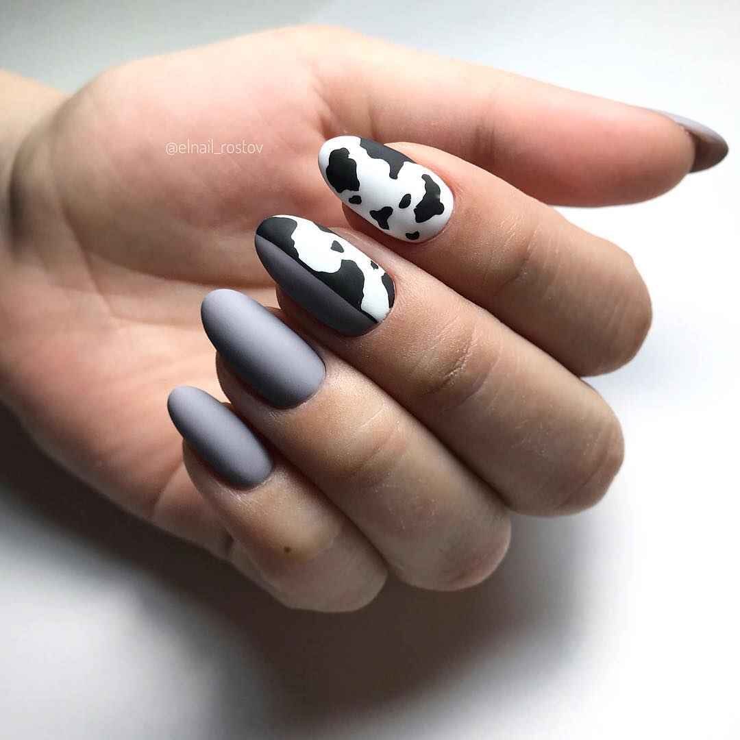 Дизайн коровка. Ногти с коровьим принтом. Ногти коровка. Маникюр корова. Ногти в стиле коровы.
