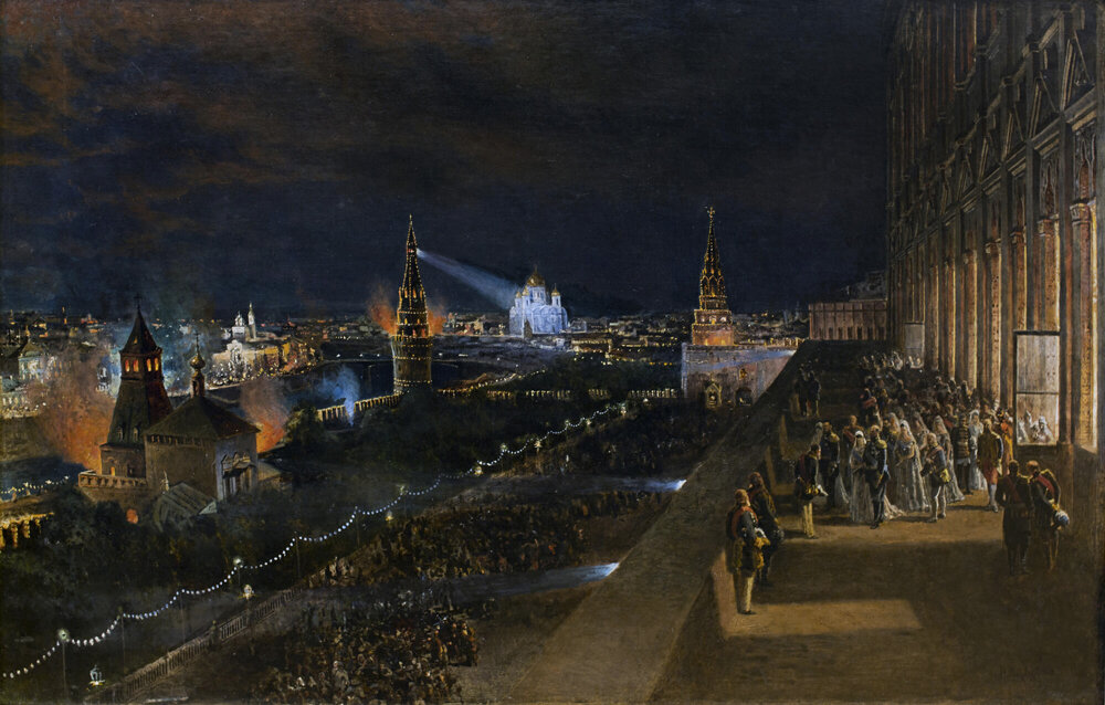 Картина «Иллюминация Москвы», Николай Маковский
Иллюстрация: Ростовский музей изобразительных искусств