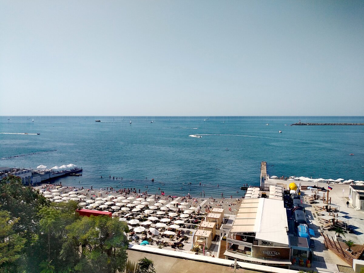 Наши любимые пляжи Сочи, вид сверху. Фото автора от 18.09.2022г.