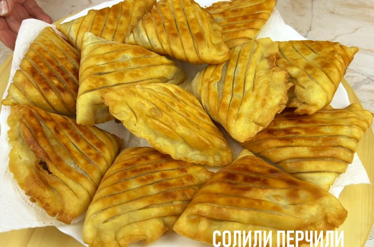 Самса на сковороде с мясом и картофелем! Простой и очень вкусный рецепт  самсы. | Солили Перчили | Дзен