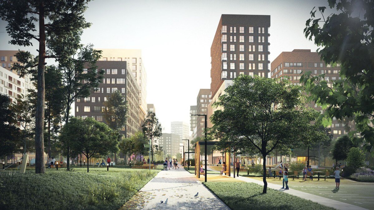 Центральная улица проходящая через ЖК начинается улицей Тайгинской, заканчивается берегом озера.