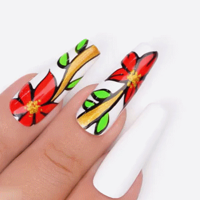 Красивый маникюр с рисунком