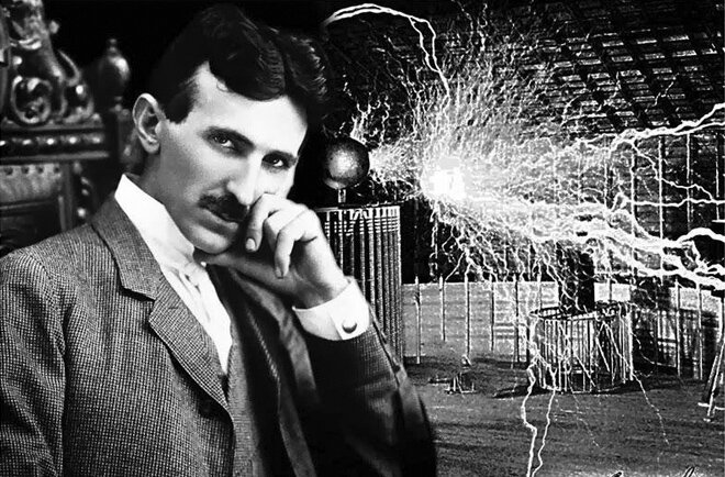 Никола Тесла и его знаменитые молнии. 