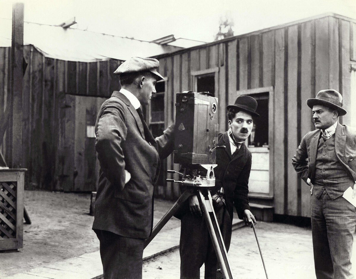 Чарли Чаплин на съёмках