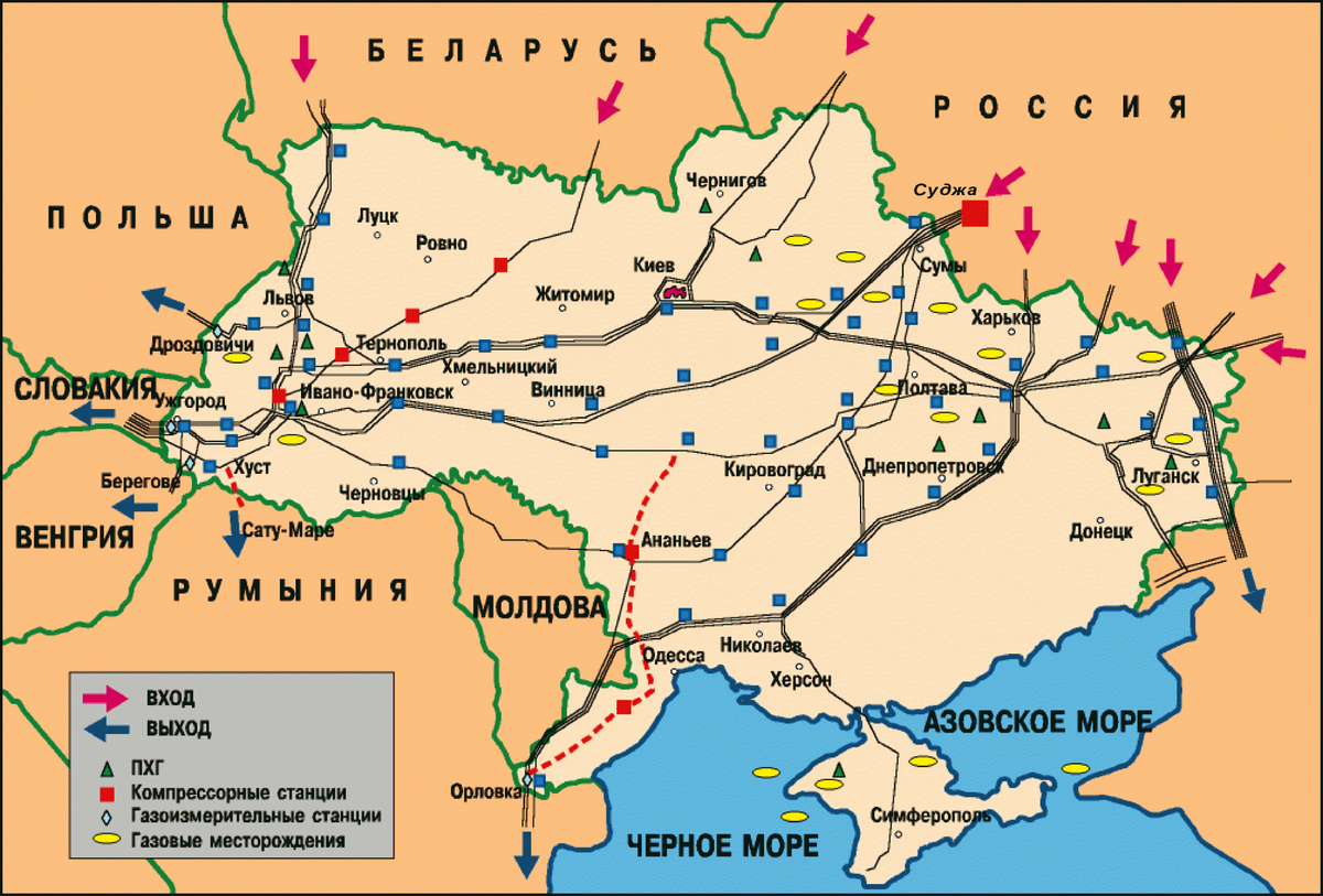 Карта трубопроводов газа на Украине. Трубопровод ГАЗ через Украину карта. Схема газотранспортной системы Украины. Газовая труба на Украине на карте.