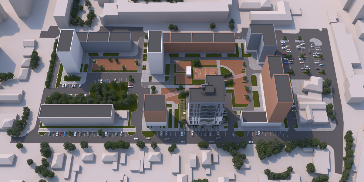 Проект нового квартала на ул. Никитина, 12 в Барнауле