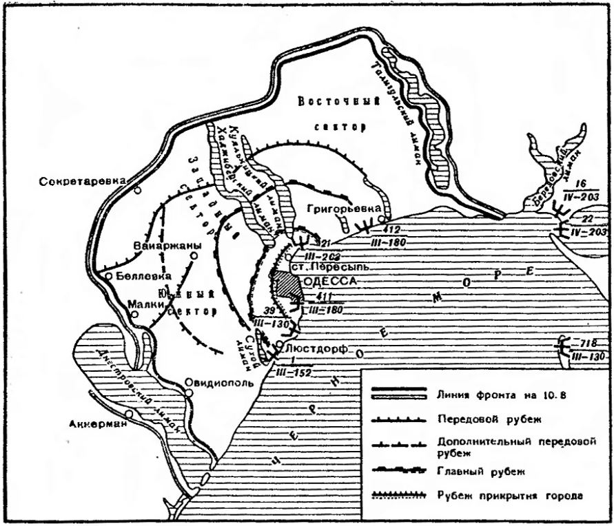 Оборона одессы 1941 карта