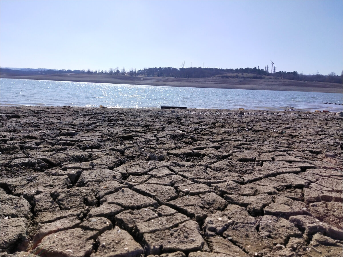 Симферопольское водохранилище, засуха