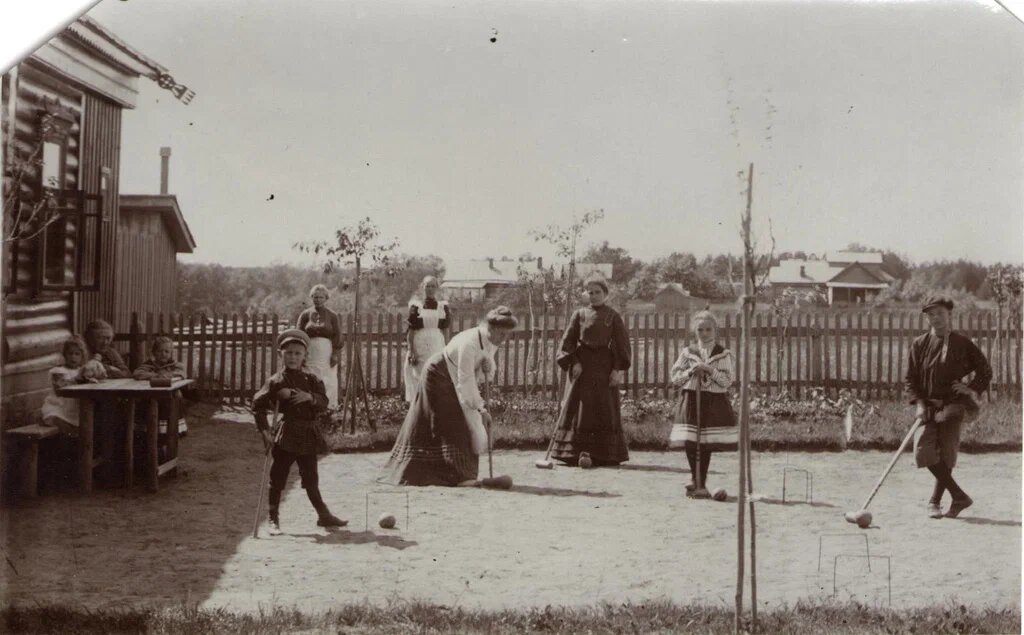 Игра в крикет. Неизвестный автор, 1900 – 1914 год
