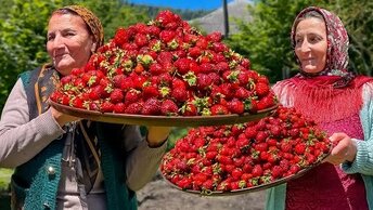 Весеннее Приготовление Клубничного варенья И Вкусного Тортика |Жизнь В Деревне