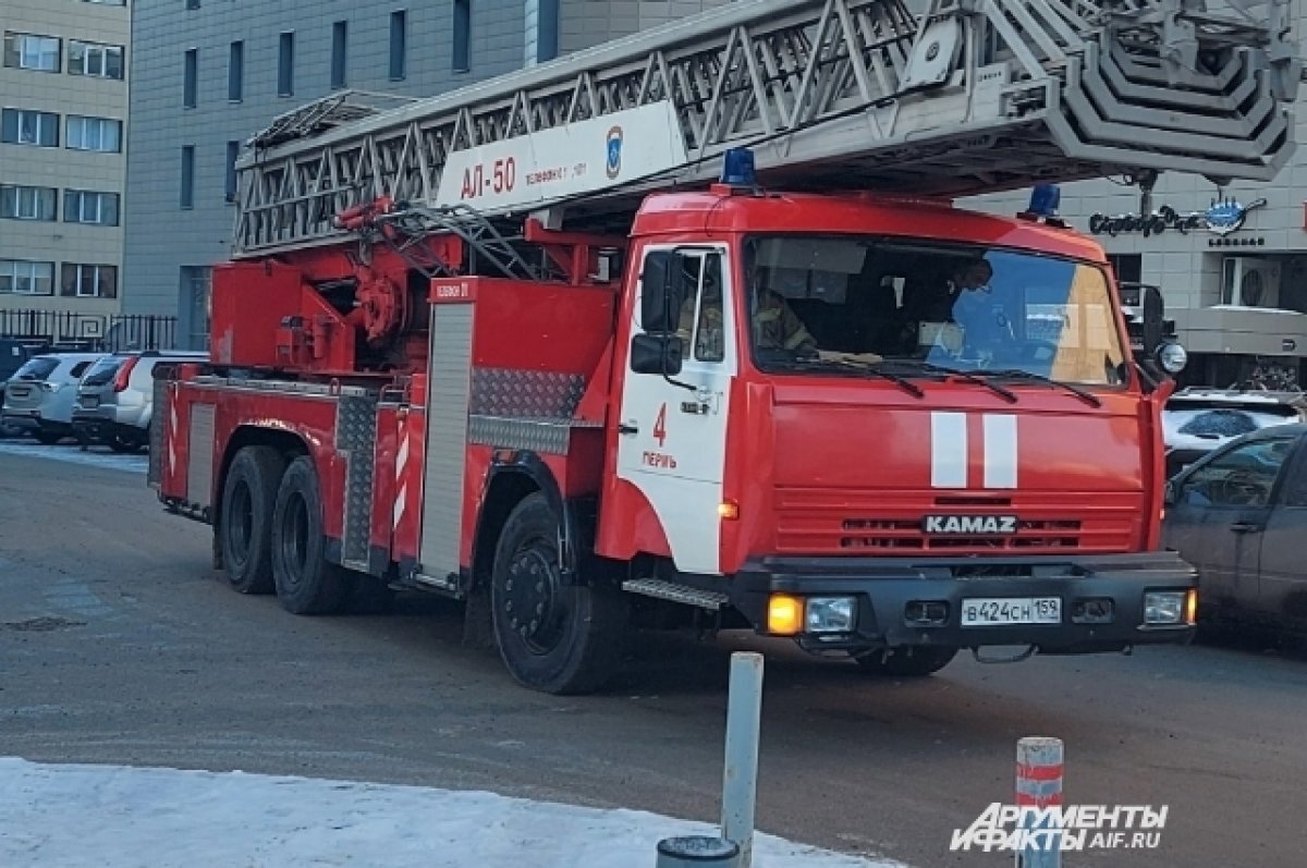    В Перми произошёл пожар в банном комплексе на улице Чкалова