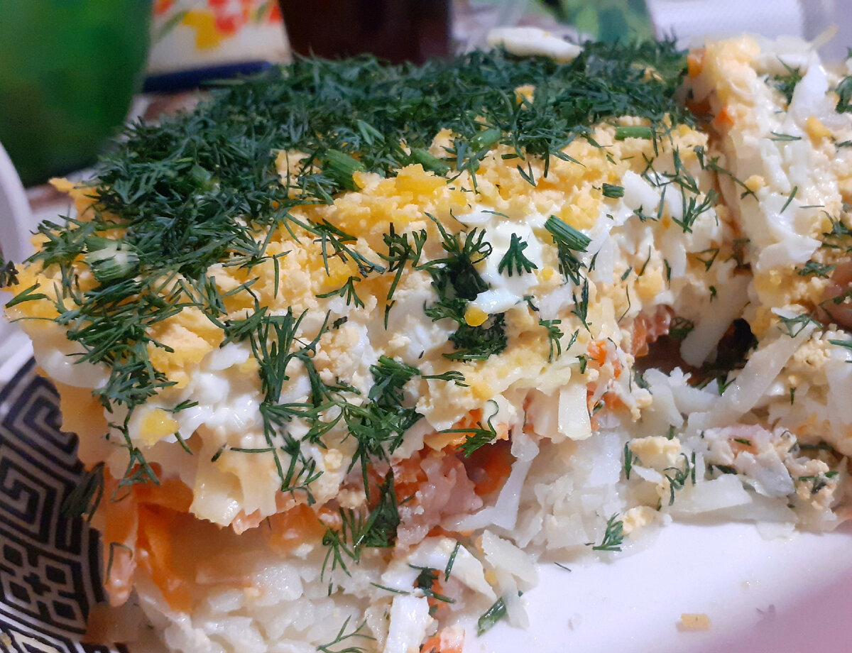 Мимоза с рисом рецепт классический