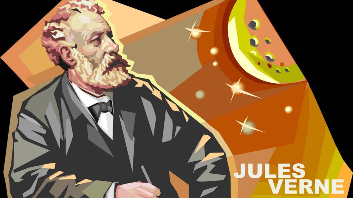    Иллюстрация с изображением Жюля Верна:Wannapik