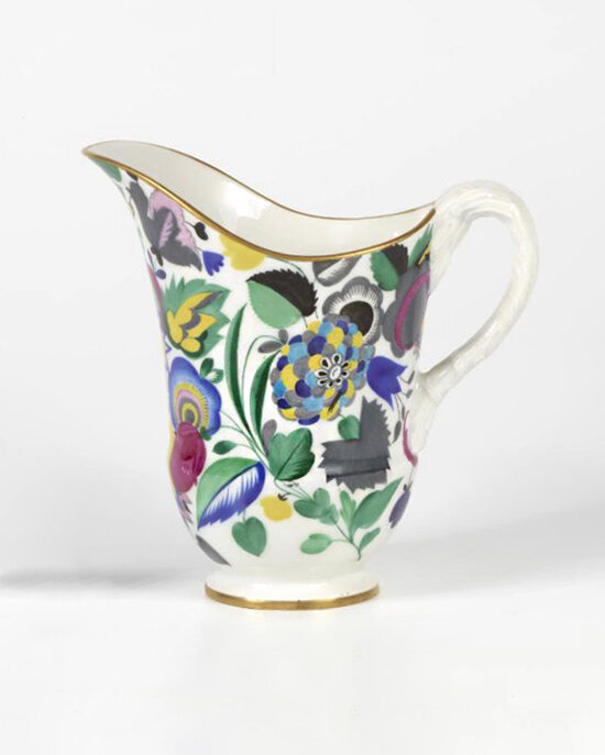 Молочник из сервиза «Апрельский», 1926 год, ГФЗ. Автор Сергей Васильевич Чехонин