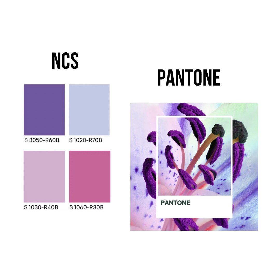 Ультрафиолет палитра Pantone