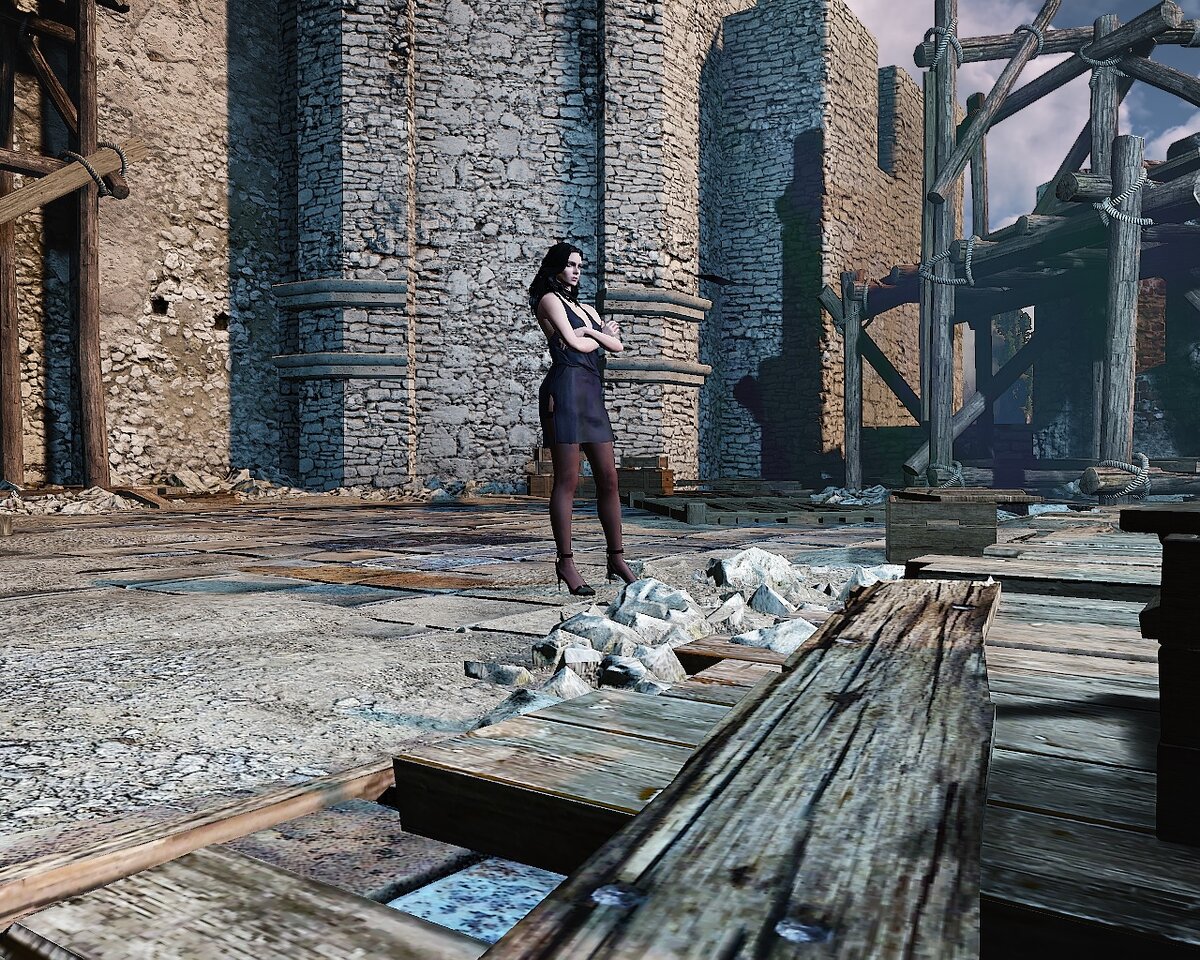 Йеннифэр на исходной позиции перед битвой